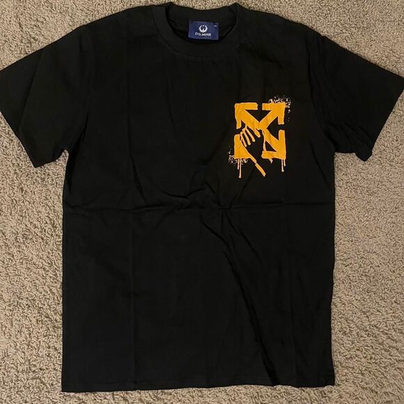 Cyclingage off white T shirt size large black round neck short sleeve superbboy - Picture 4 of 10